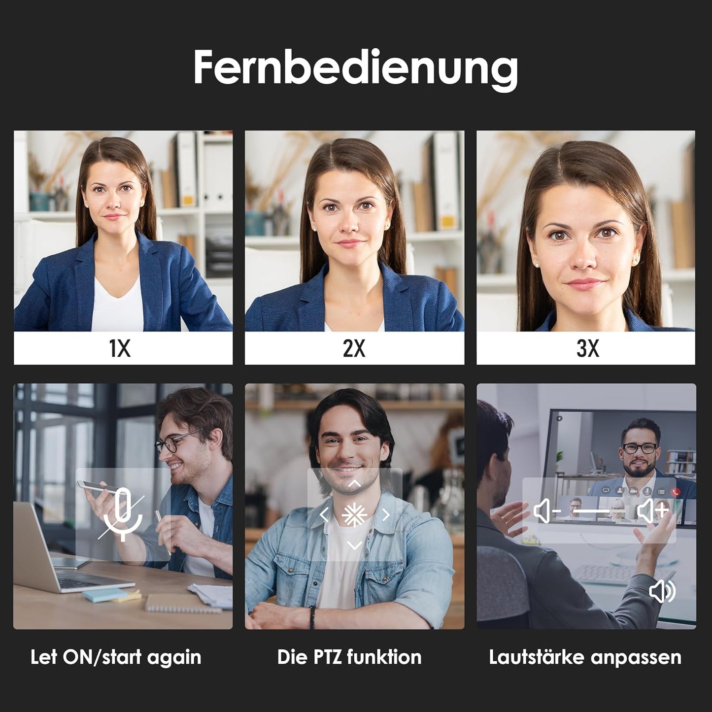 V21 4K Webcam mit Mikrofon und Lautsprecher, V21 4K