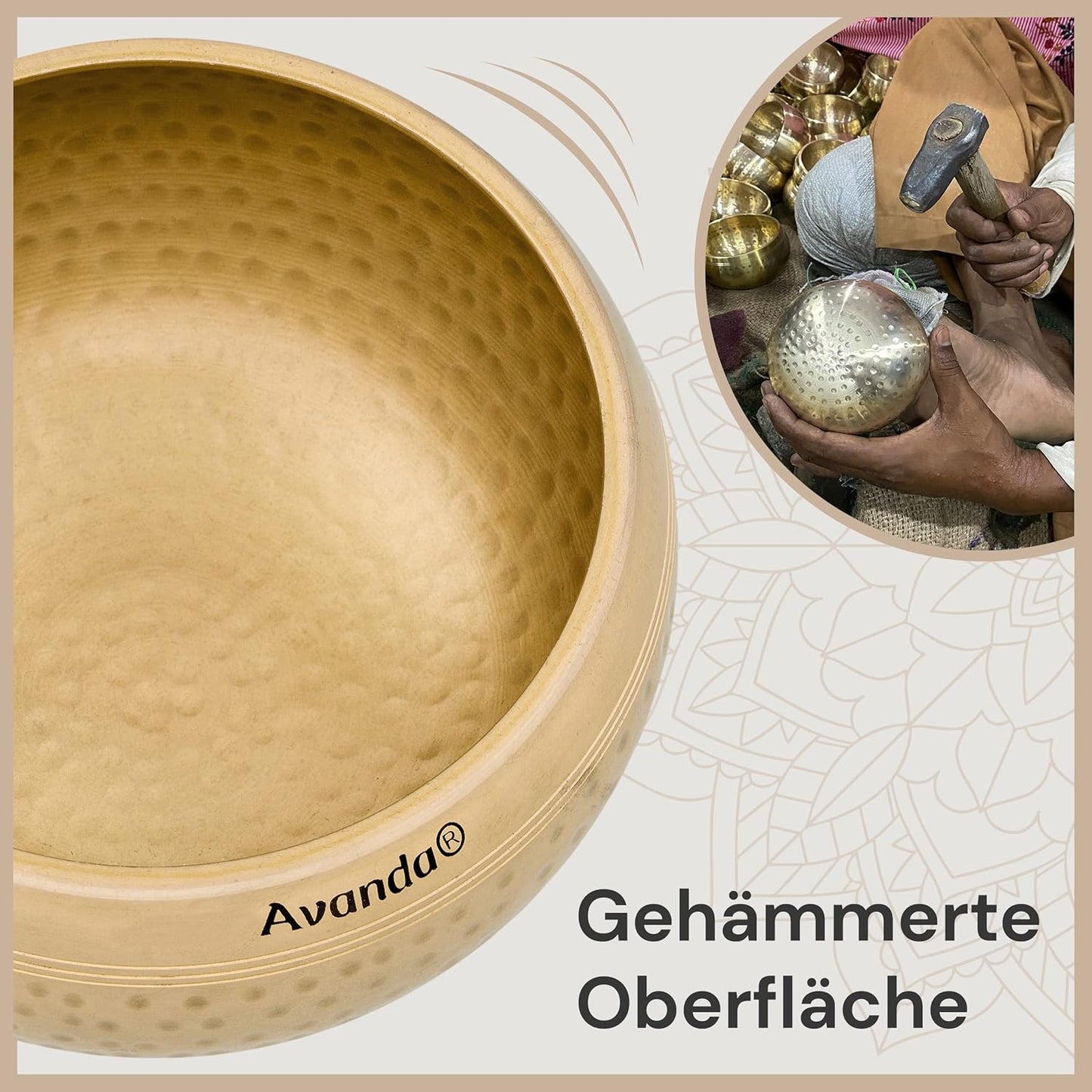 Tibetisches Klangschalen-Set, Durchmesser 13,5 cm