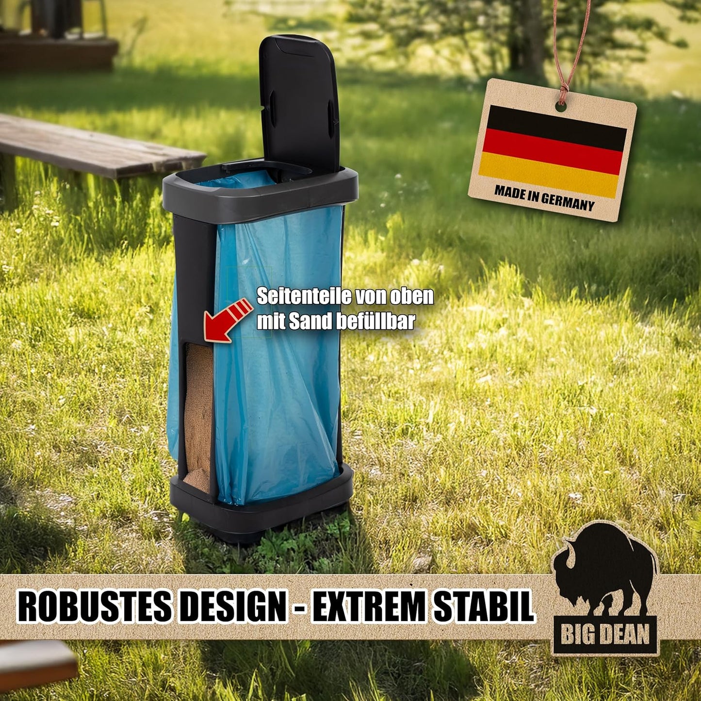 2-teiligesMüllsackständer-Set für Innen & Aussen (2 Stück), 2