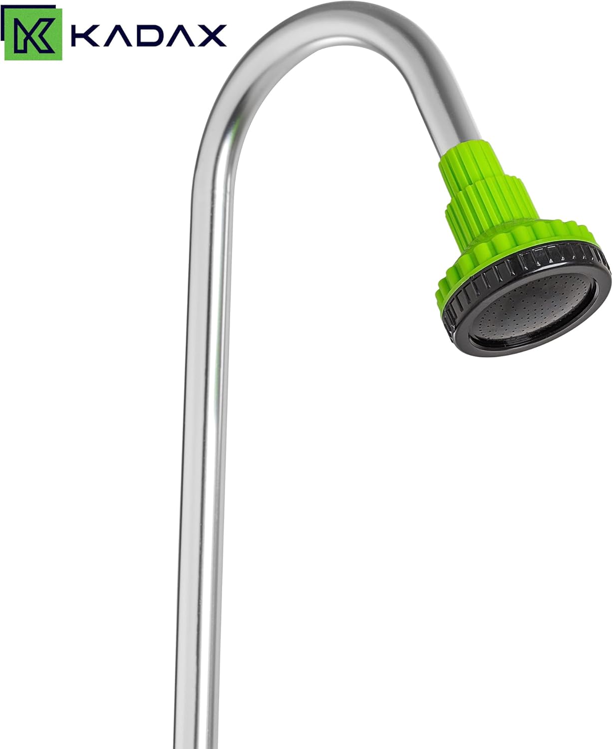 Höhenverstellbare Aussendusche für Garten & Camping, H: 145-220 cm Silber/Grün