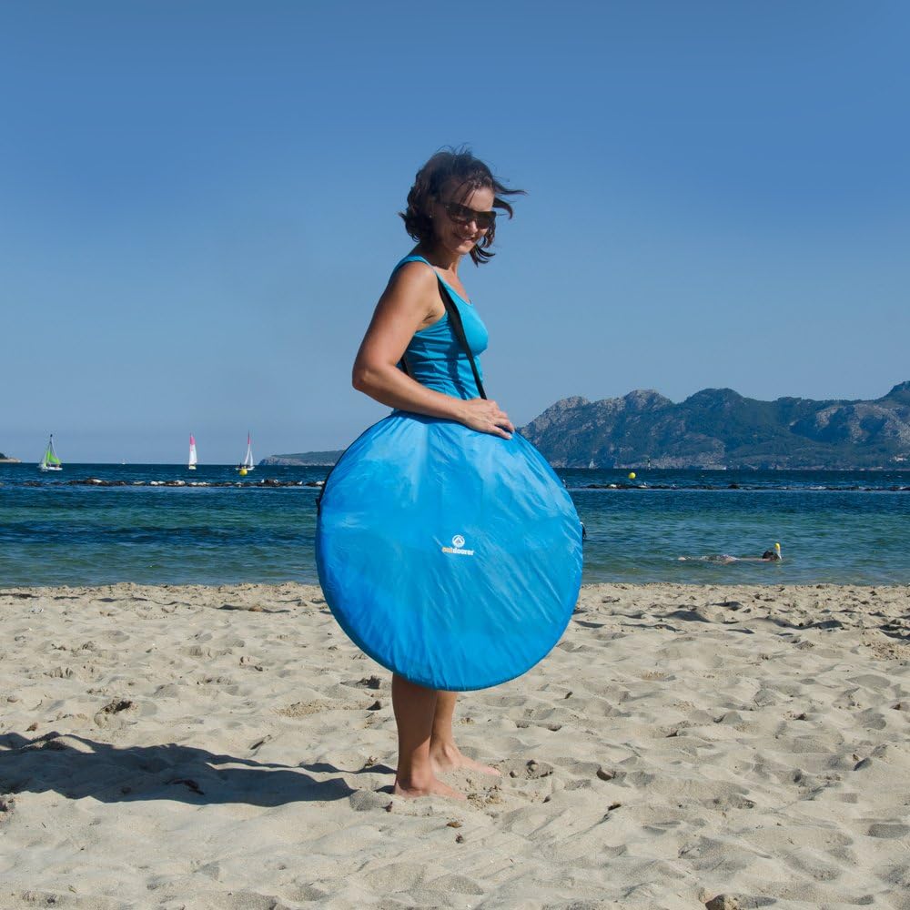 Pop-up Strandmuschel Zack II mit UV-Schutz, Blau