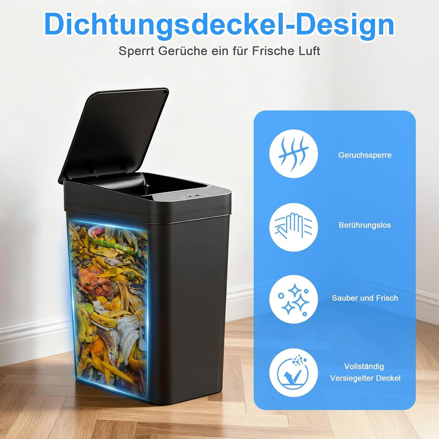 2er-Set Automatische Sensor-Mülleimer
