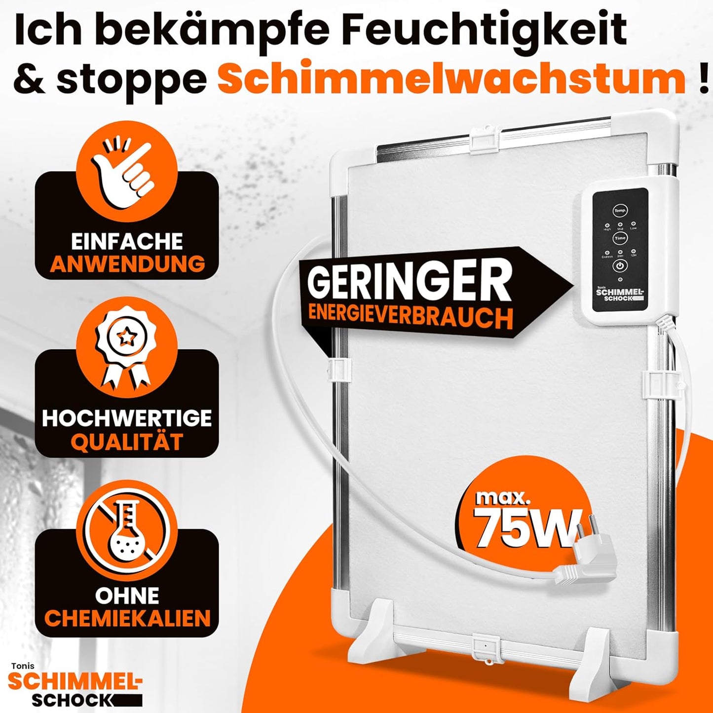 Anti-Schimmelheizung Tonis zur Schimmelbekämpfung