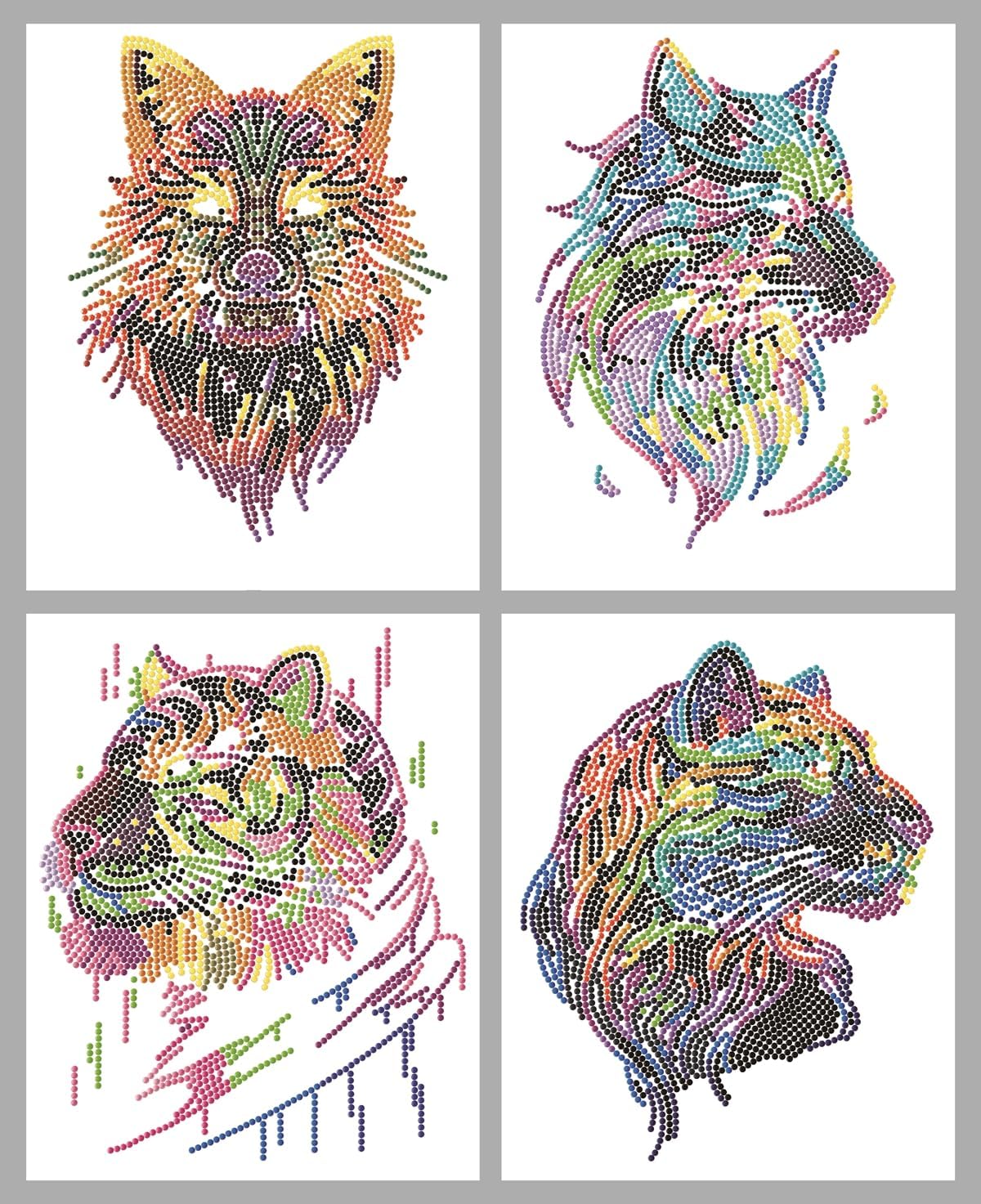 Diamond Painting Neon Raubkatzen