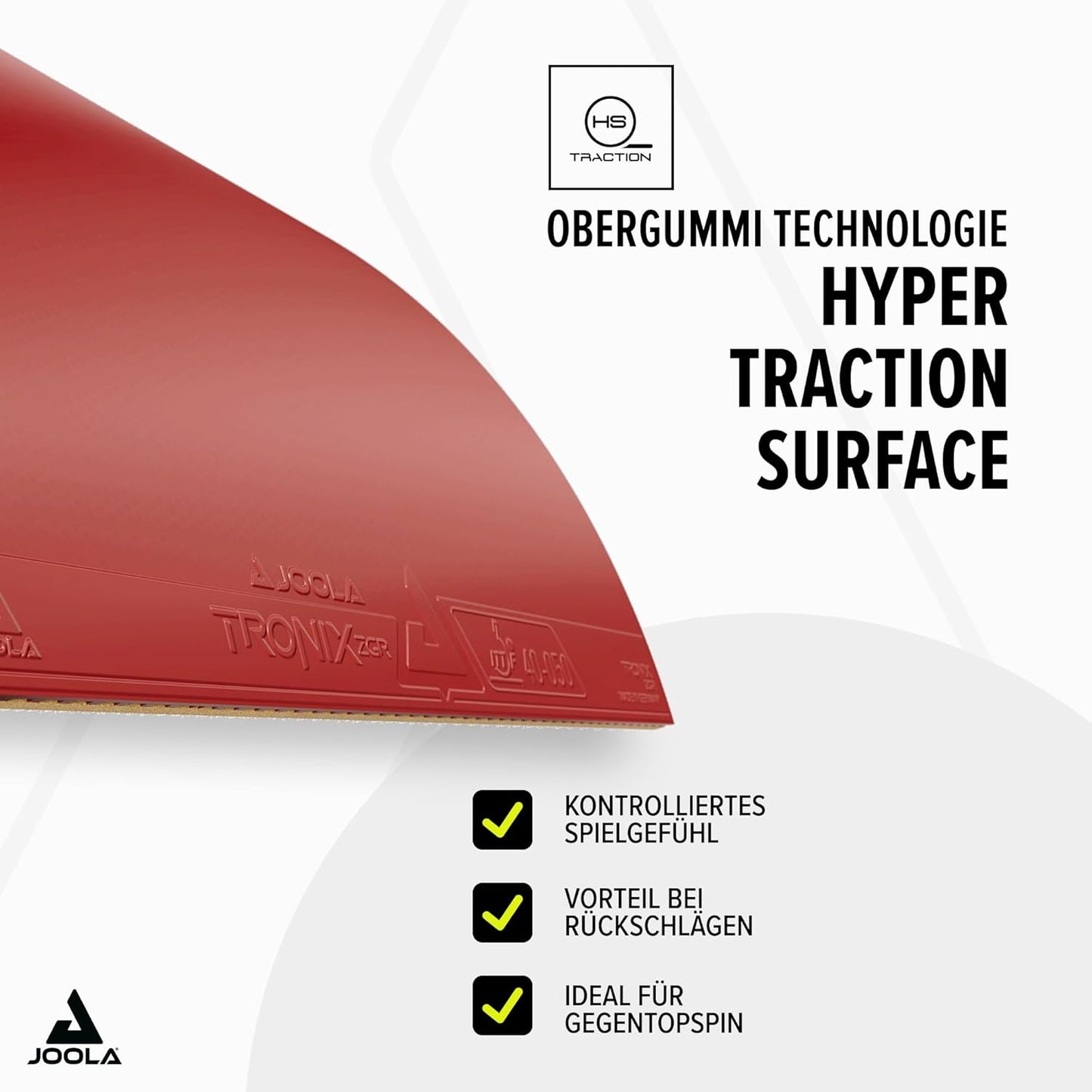 Tischtennis-Belag TRONIX ZGR, 2.3 mm, rot 2,3 mm