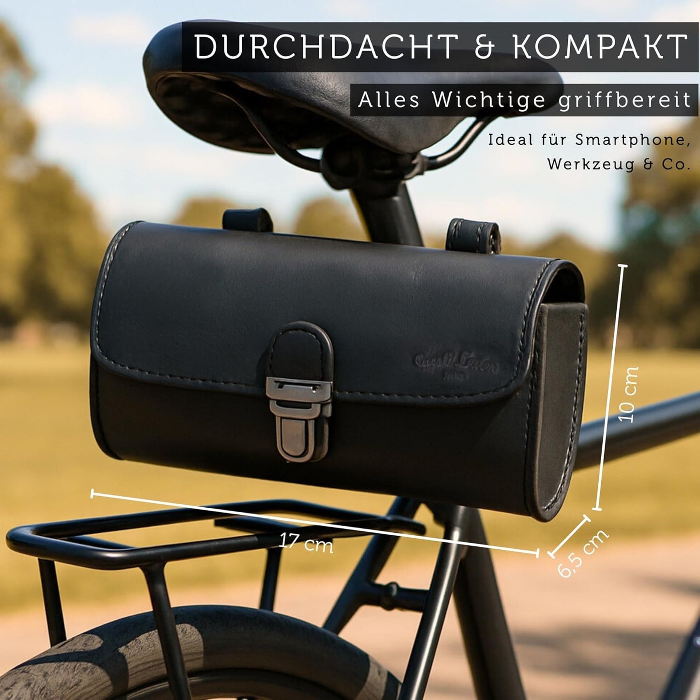 Satteltasche, Schwarz