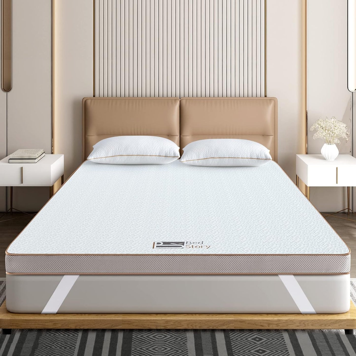 Gel-Matratzentopper, Härtegrade H2 & H3, 90x200cm 7,5cm Topper