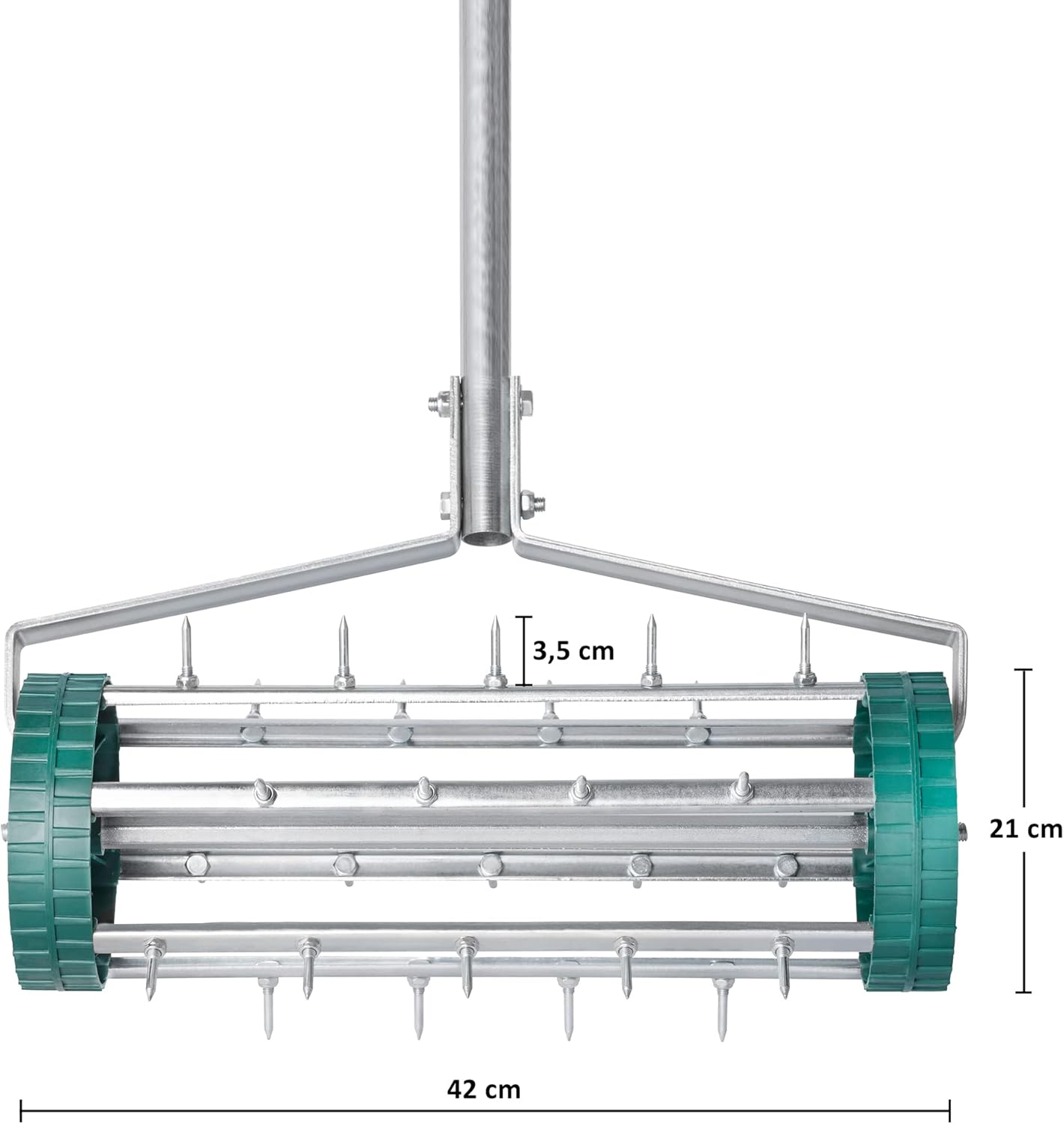 Rollender Rasenlüfter mit Stiel