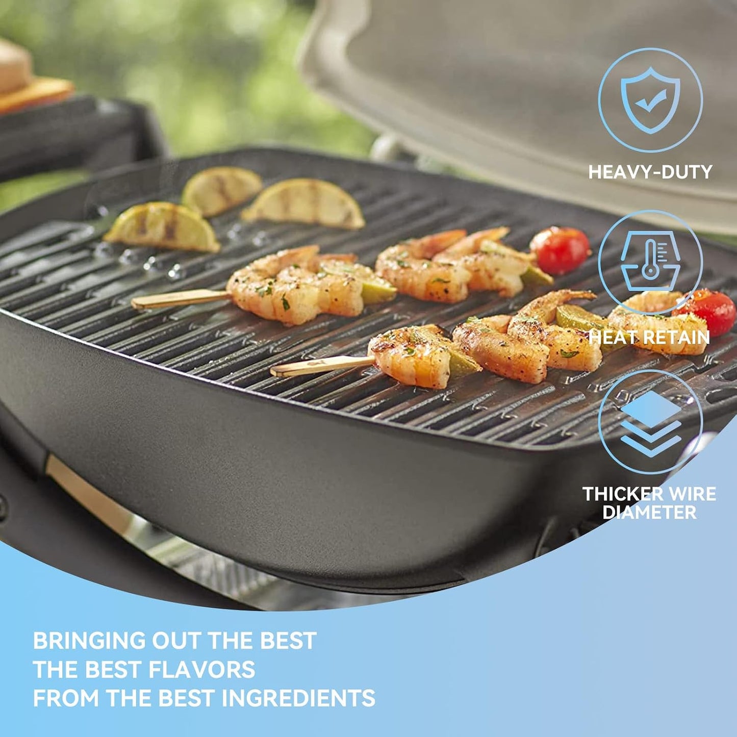 Grillrost-Set für Weber Q200-Serie, Grillrost für Weber Q200