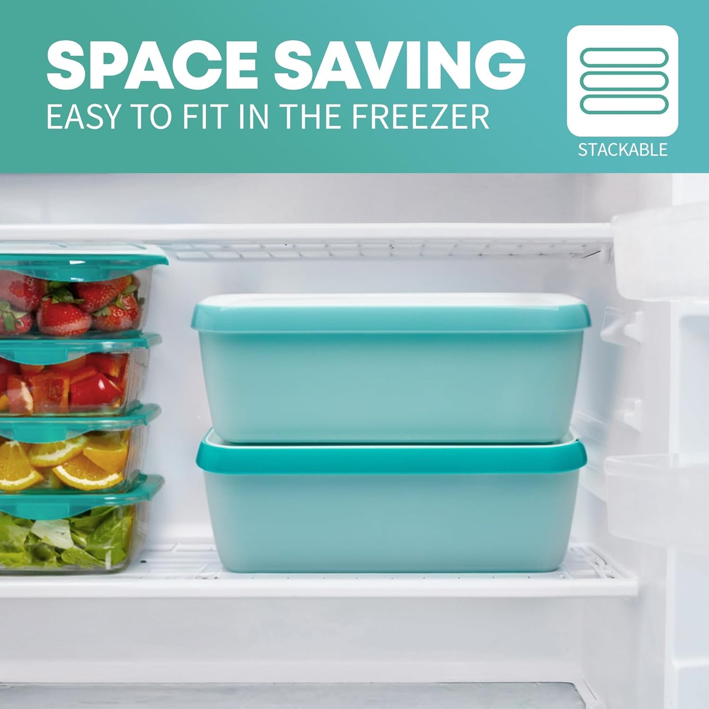 2er-Set Eisbehälter für Speiseeis, Grün
