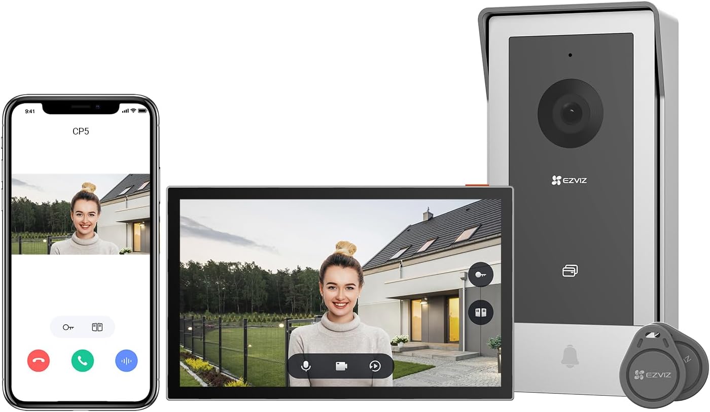 Video-Türsprechanlage CP5 mit Farb-Touchscreen, Grau
