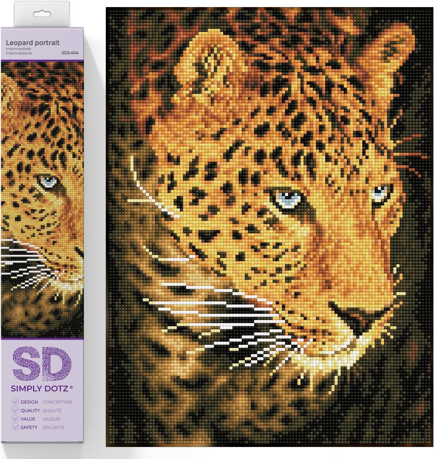 Diamond Dotz – Leopardenporträt für Erwachsene