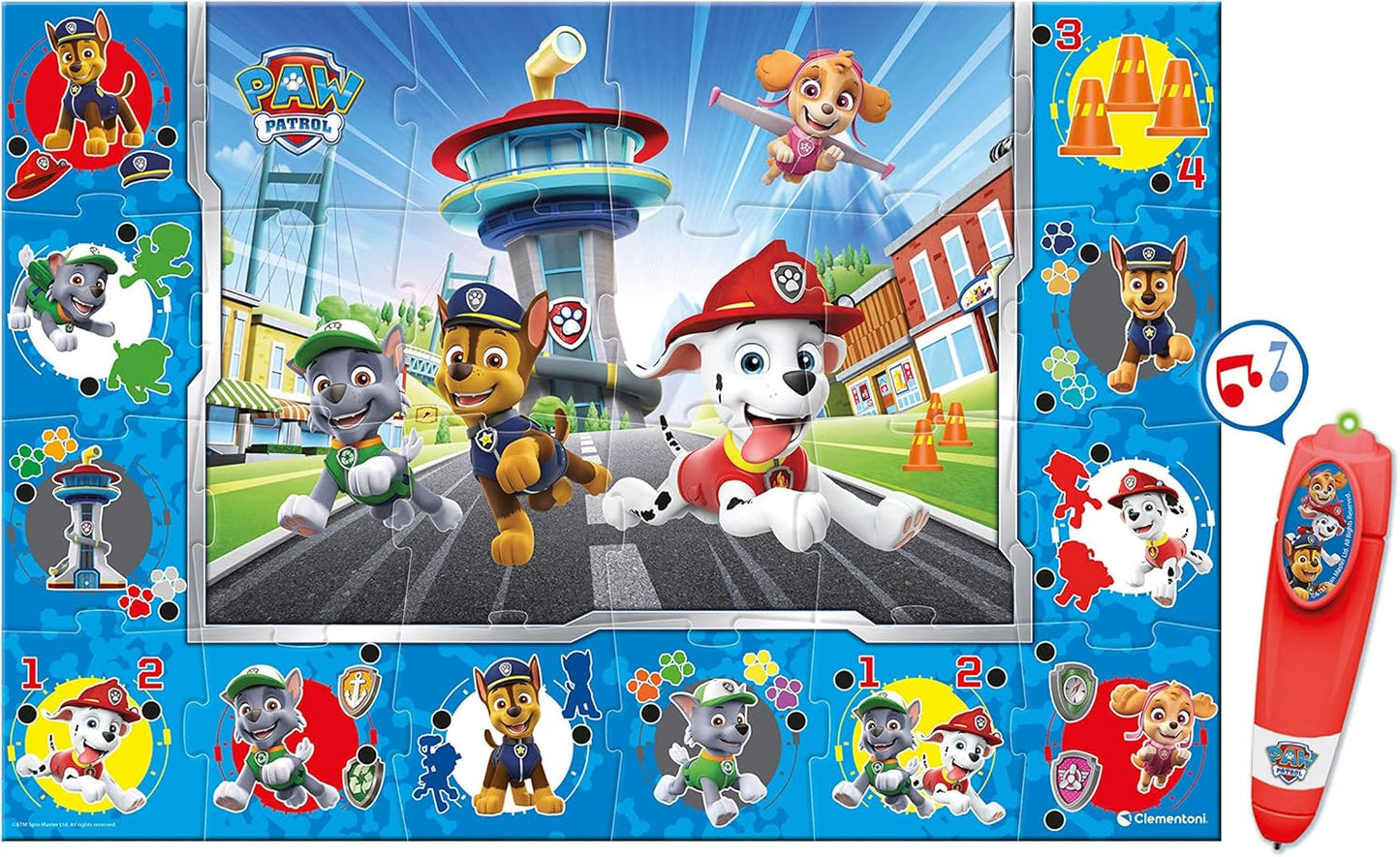 Quiz-Bodenpuzzle mit Elektronischem Stift (70x100 cm), Paw Patrol