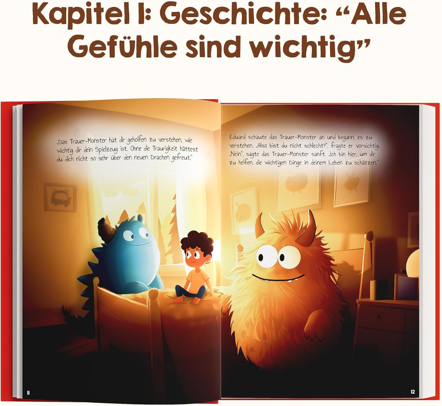 Gefühlstagebuch für Kinder mit Spielen, rot