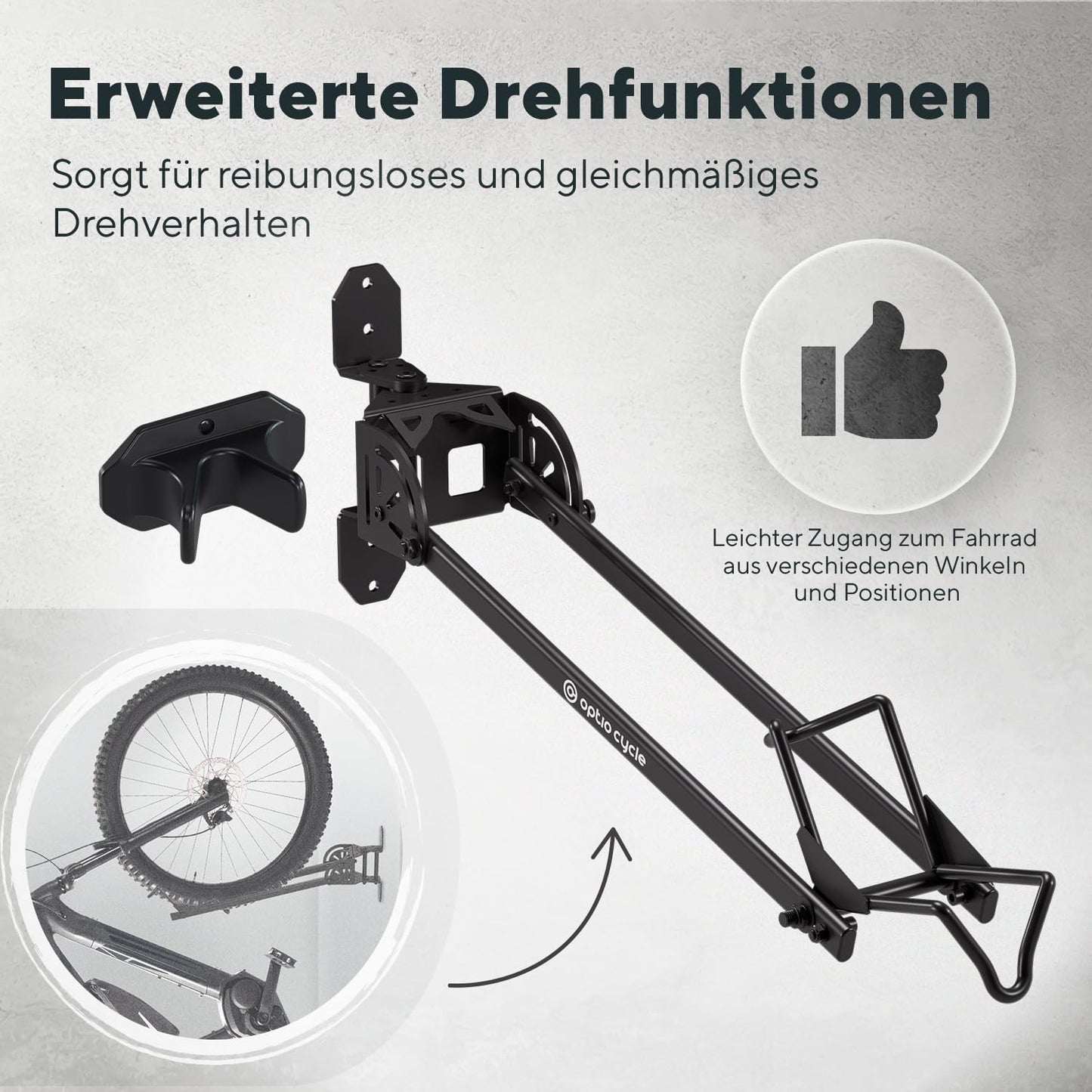 Velo-Wandhalterung, Fahrrad Aufhängung für die Wand