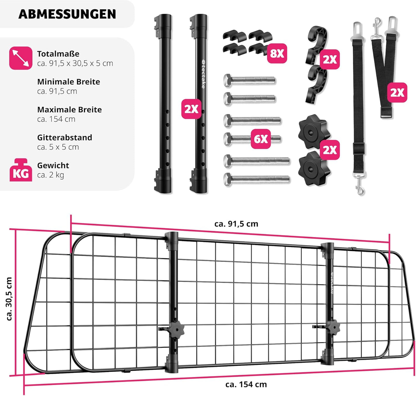 Hundeschutzgitter für Autos