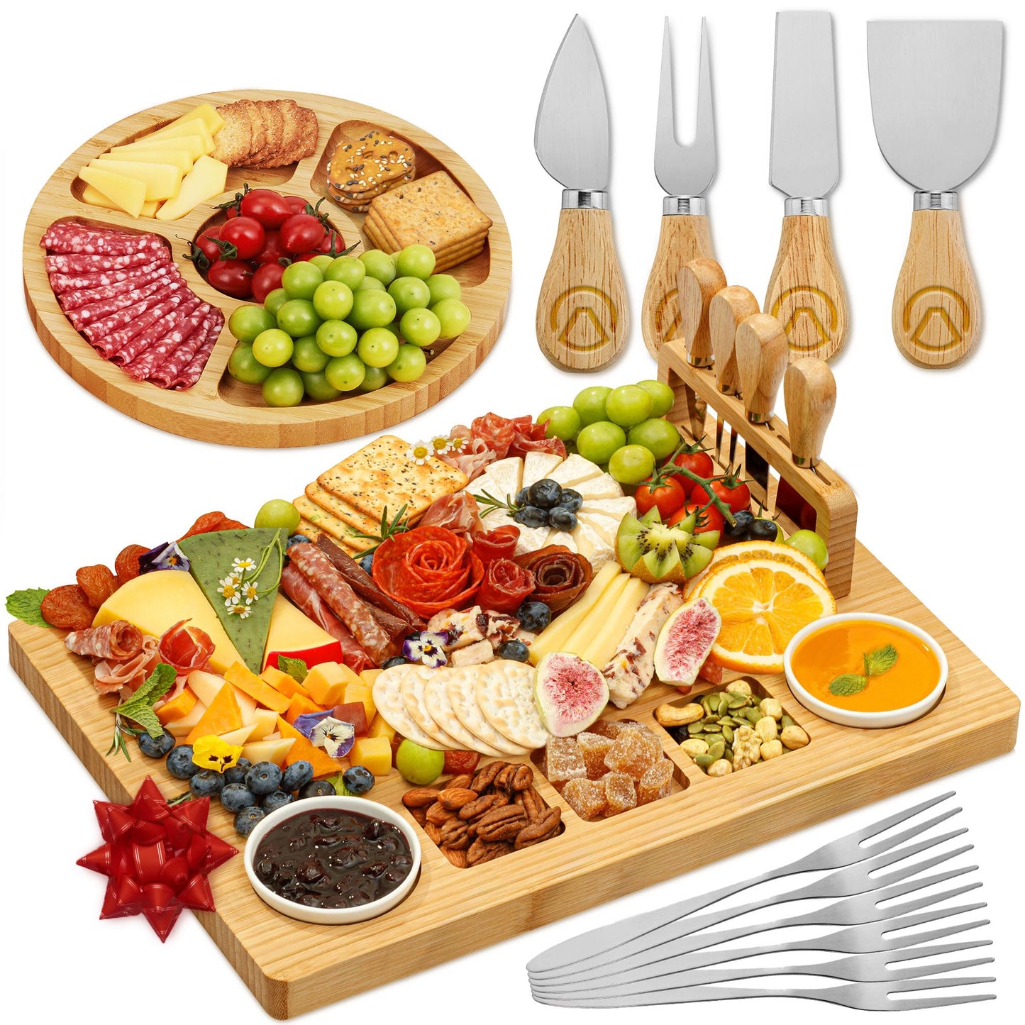 Charcuterie Brett Geschenkset, 41x31x2cm