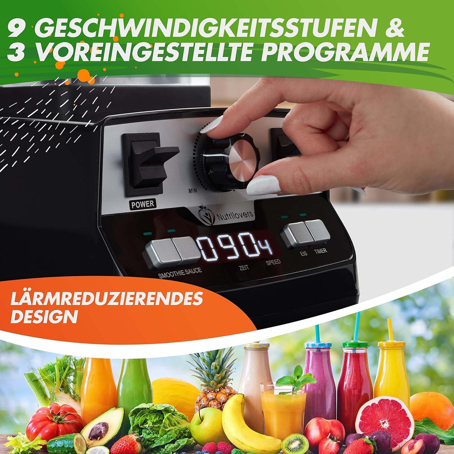 Hochleistungsmixer mit digitalem Timer, NUTRI-BLENDER MAX