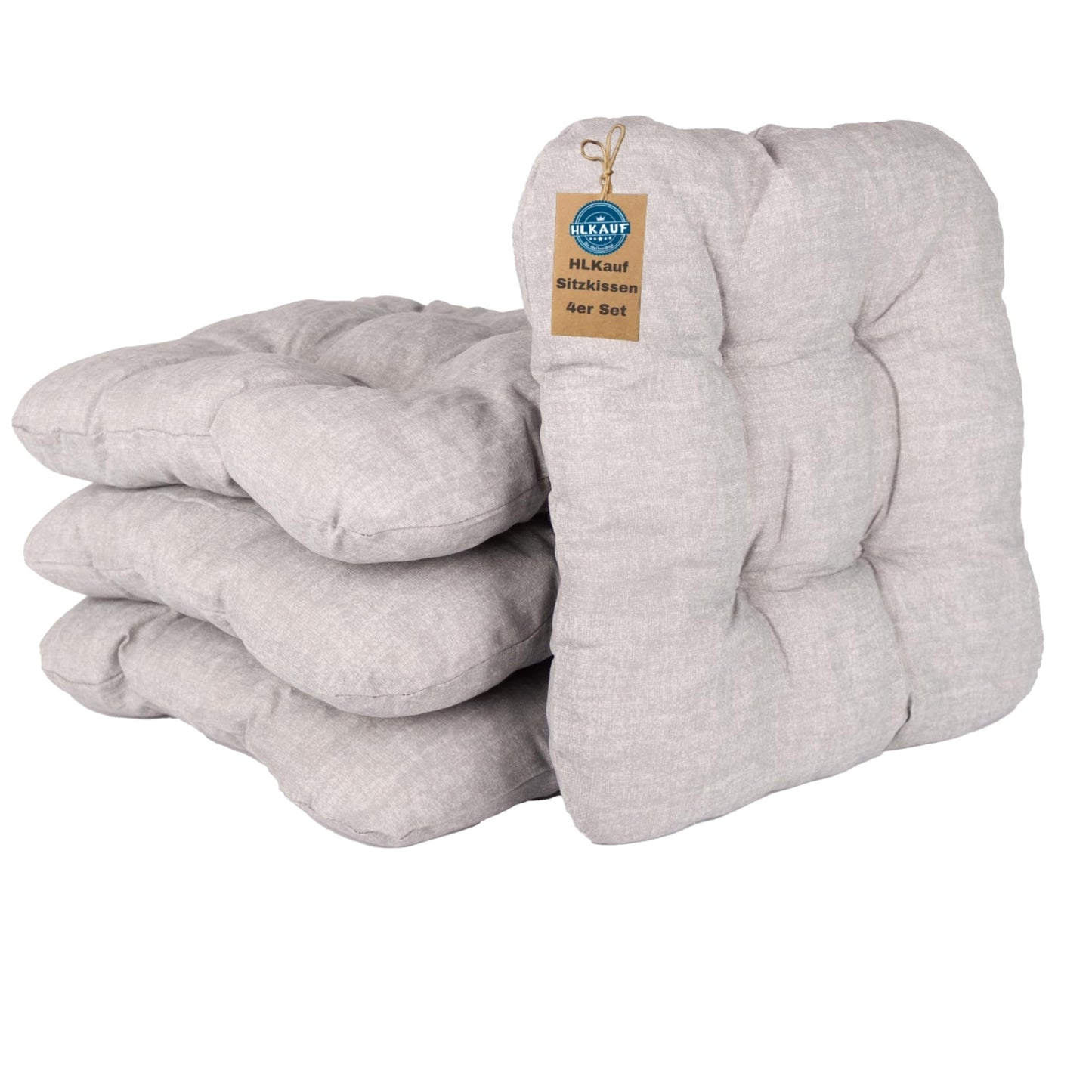 Sitzkissen-Set, Grau 6er-Set