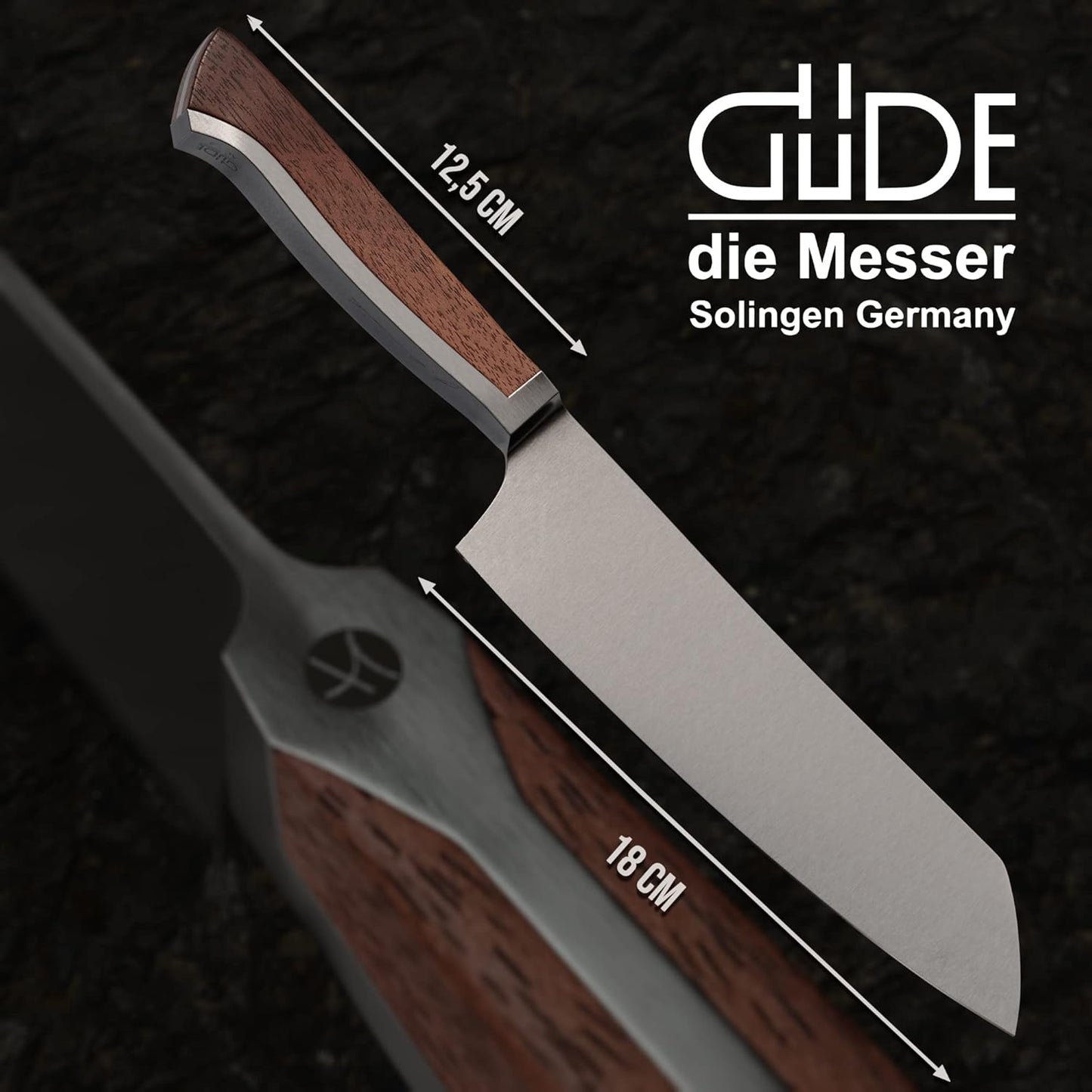 Santokumesser, ohne Holzscheide Santoku