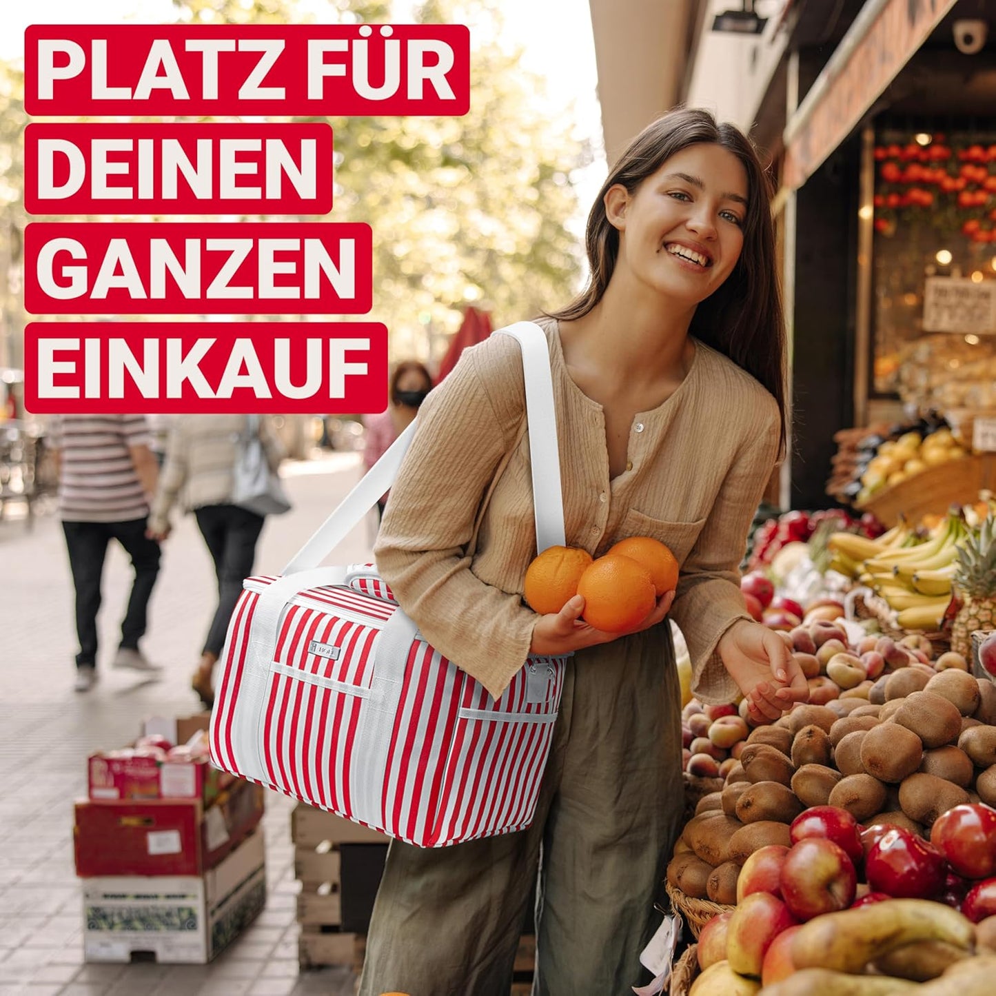 Faltbare Kühltasche 20L - Wasserdicht & Isoliert, 20L Rot