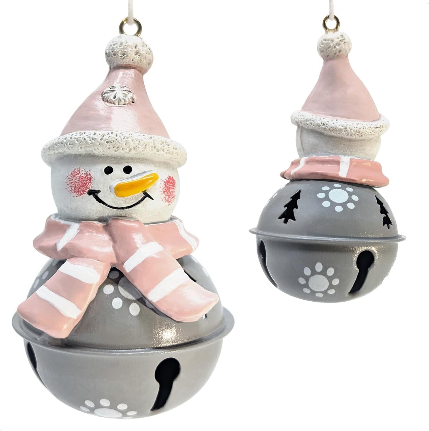 3-teiliges Weihnachtsfiguren-Set, Braun/Grau/Rosa - 3x