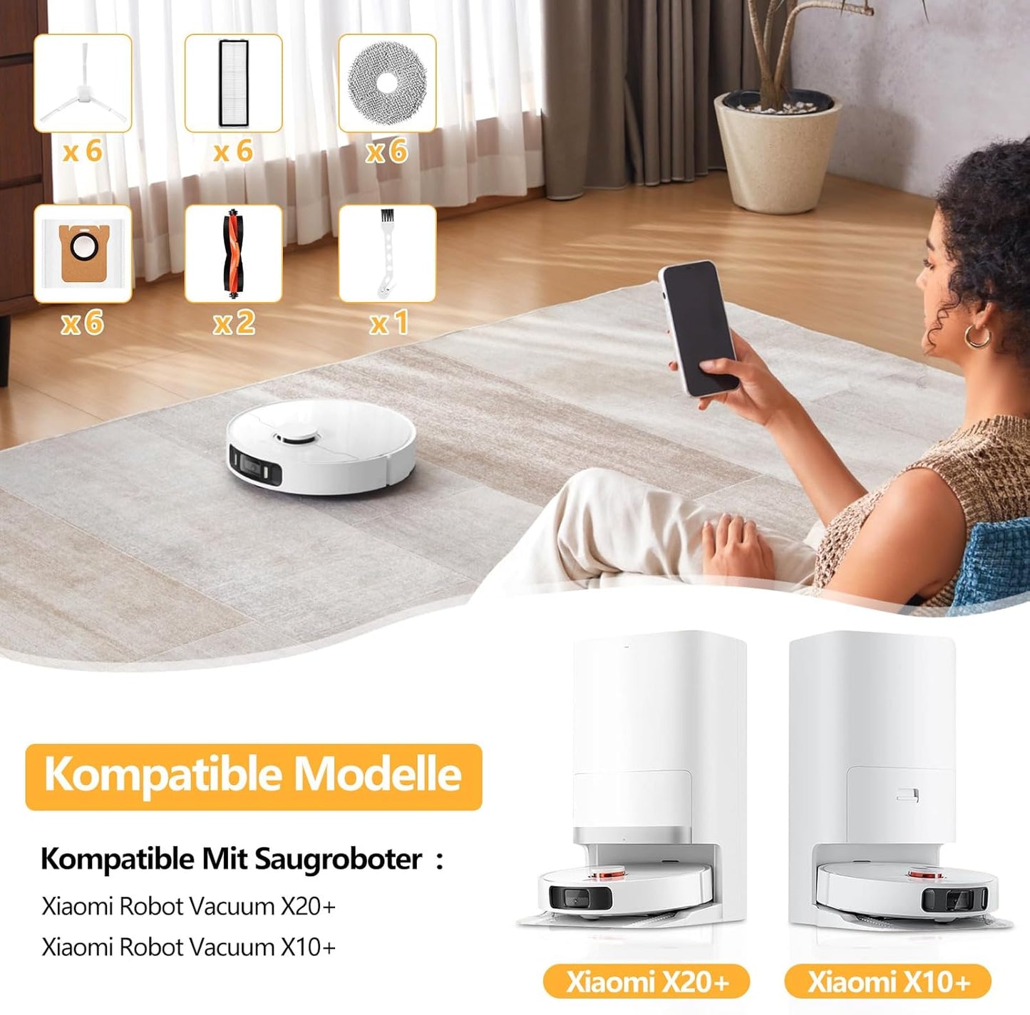 27-teiliges Zubehör-Set für Xiaomi X20+ Saugroboter, für xiaomi x20+