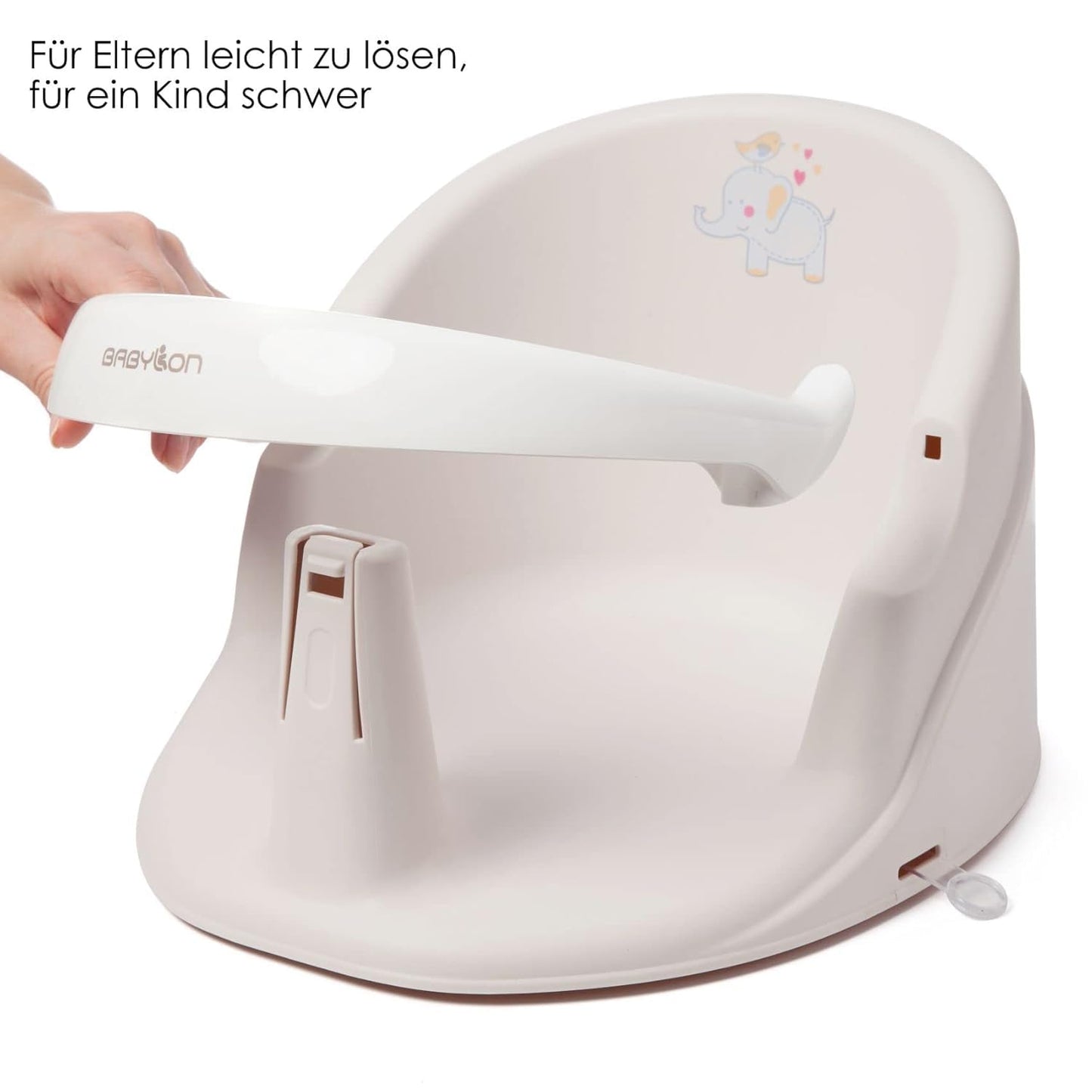 Baby-Badewannensitz mit Saugnäpfen Nemo, Grau-weiss