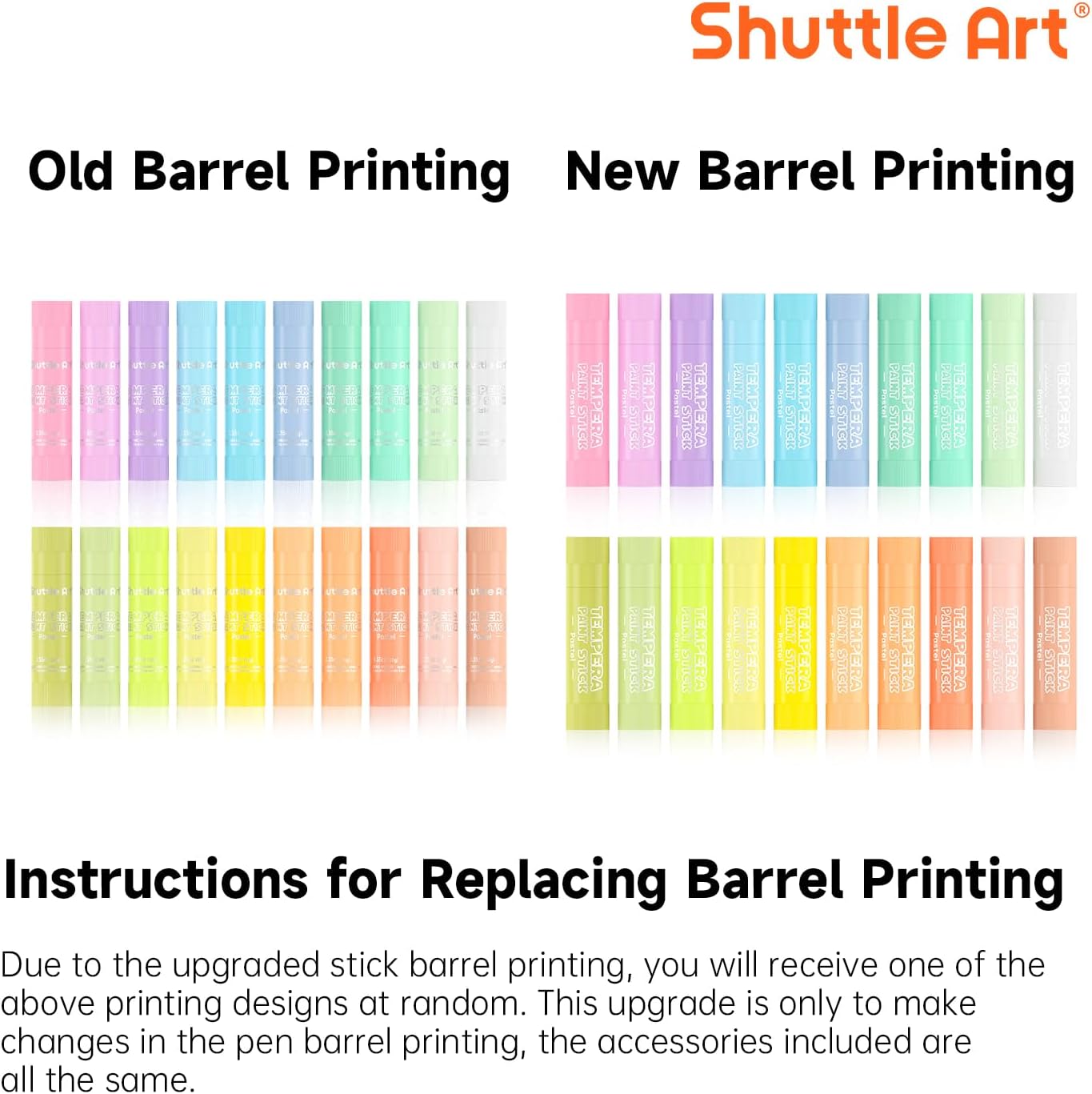 Tempera Malstifte-Set, 20 Pastell Farben