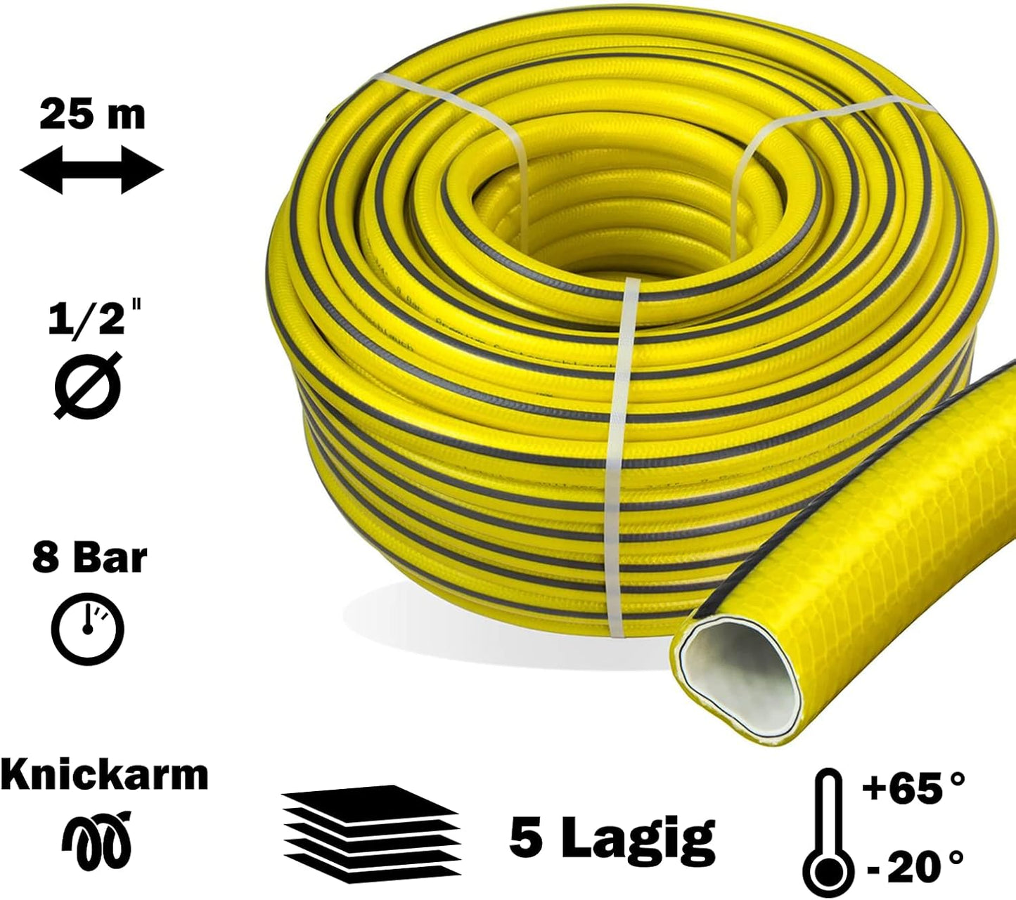 Gartenschlauch 25m, 13mm 1/2 Zoll, 1/2 Zoll (13mm) 25m