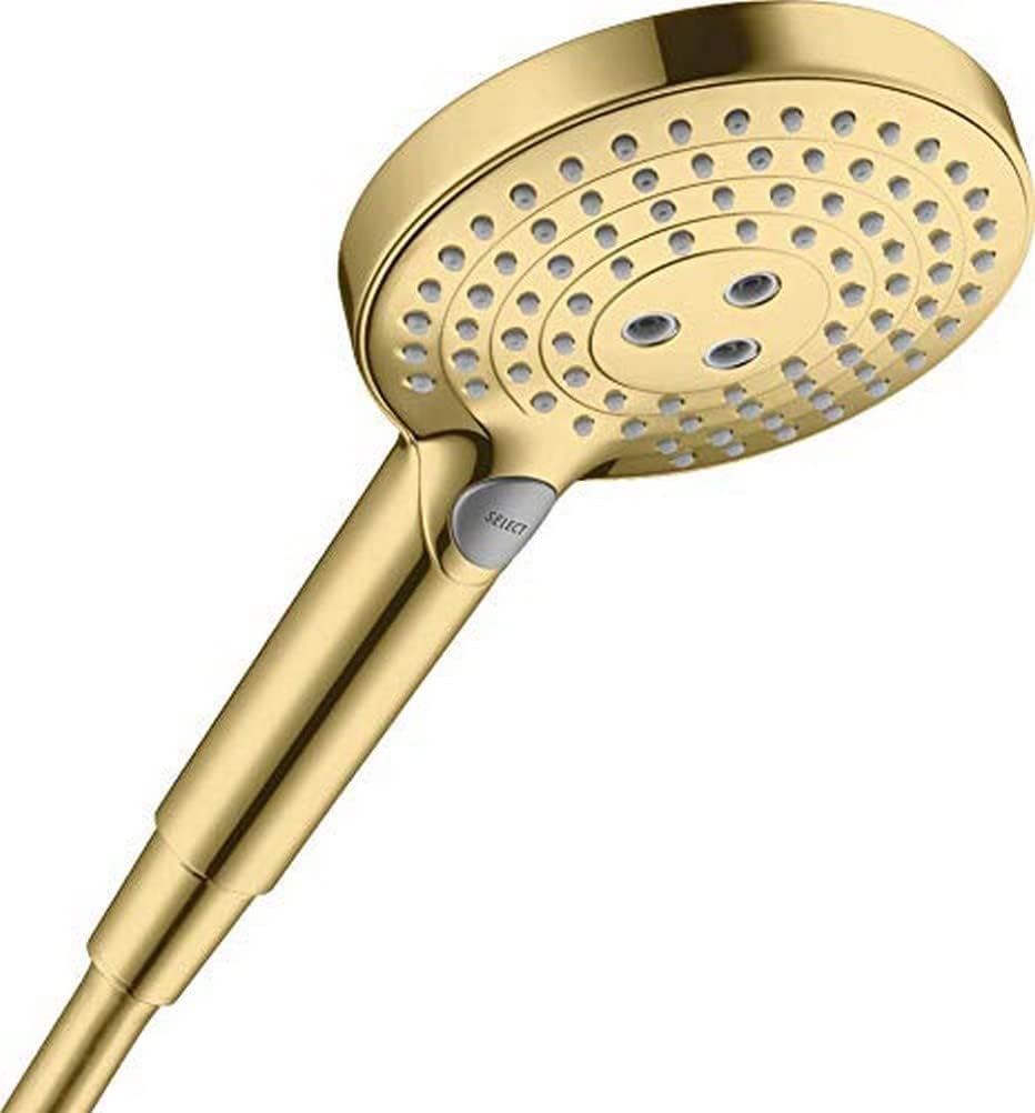 Raindance Select S 120, Polished Gold Optic 3 Strahlarten