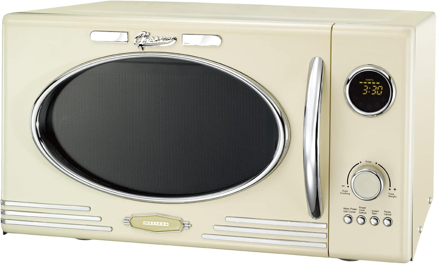 Retro Mikrowelle mit Grill, Creme