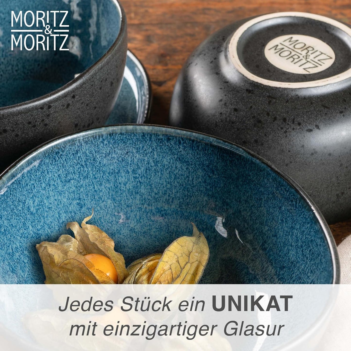 ORGANIC Müslischalen-Set, Blau Schalen (6x)