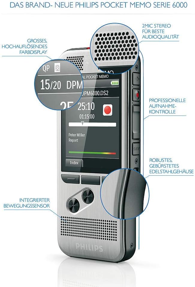 Digitales Diktiergerät DPM6000, neue Software Version 05/17
