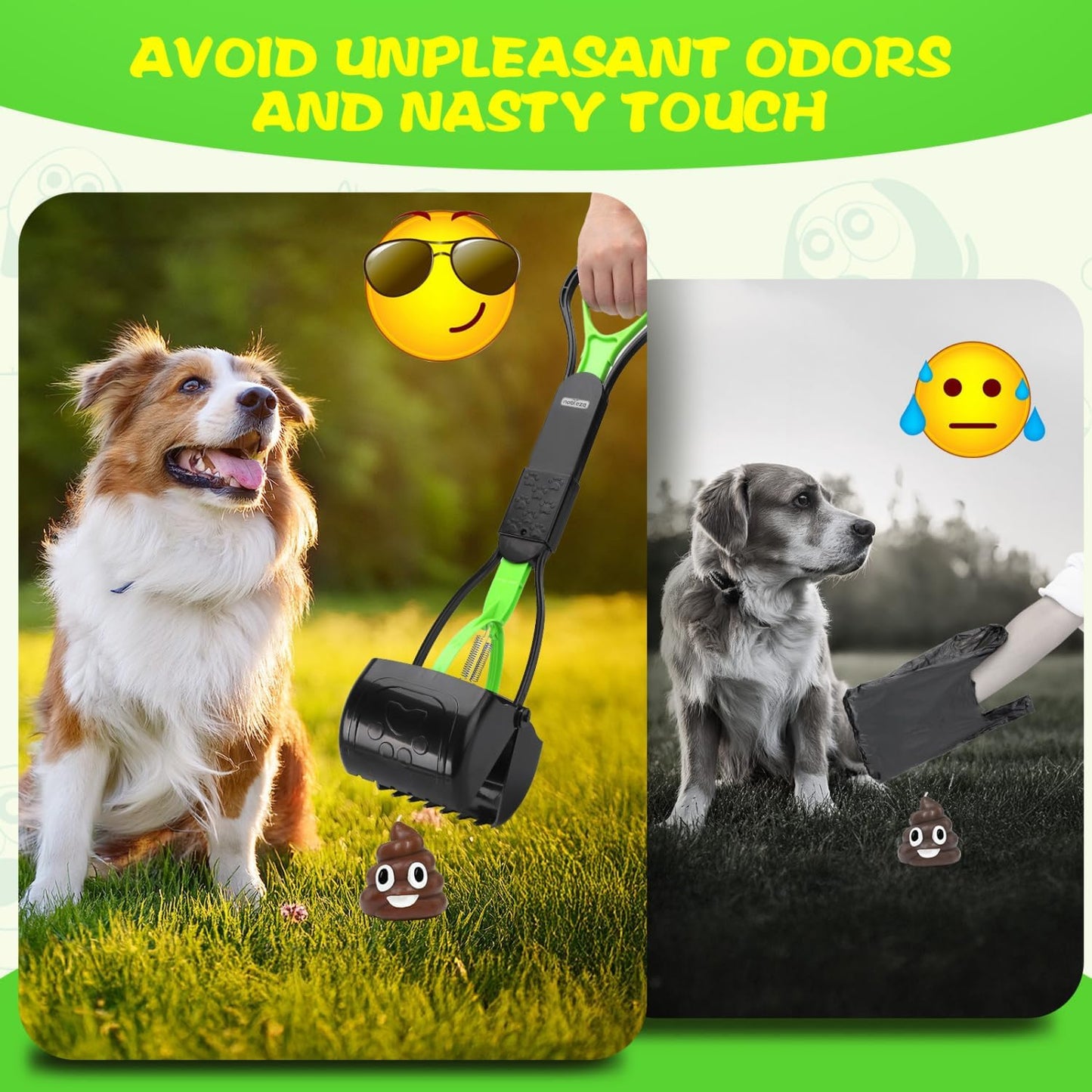 Raccoglitore für Hundekot, Grün&Schwarz