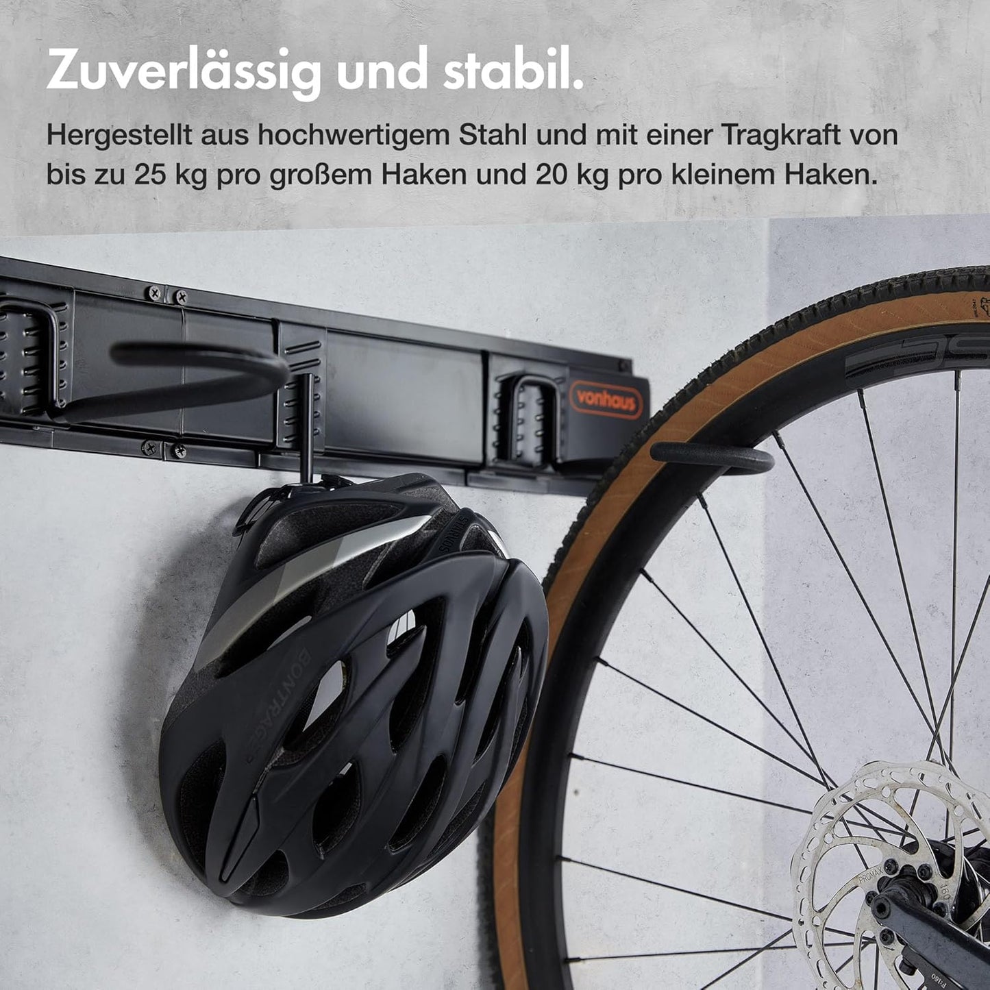 Velo-Wandhalterung Set für 3 Räder & Helme