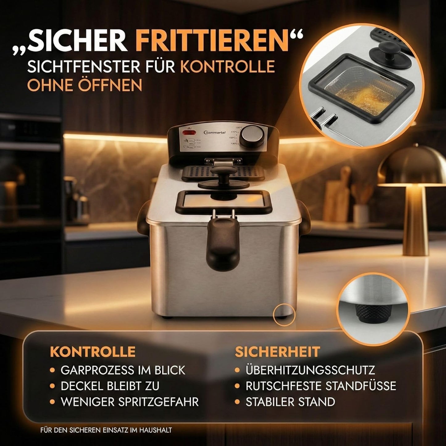 Fritteuse mit Öl, 1 x 3L