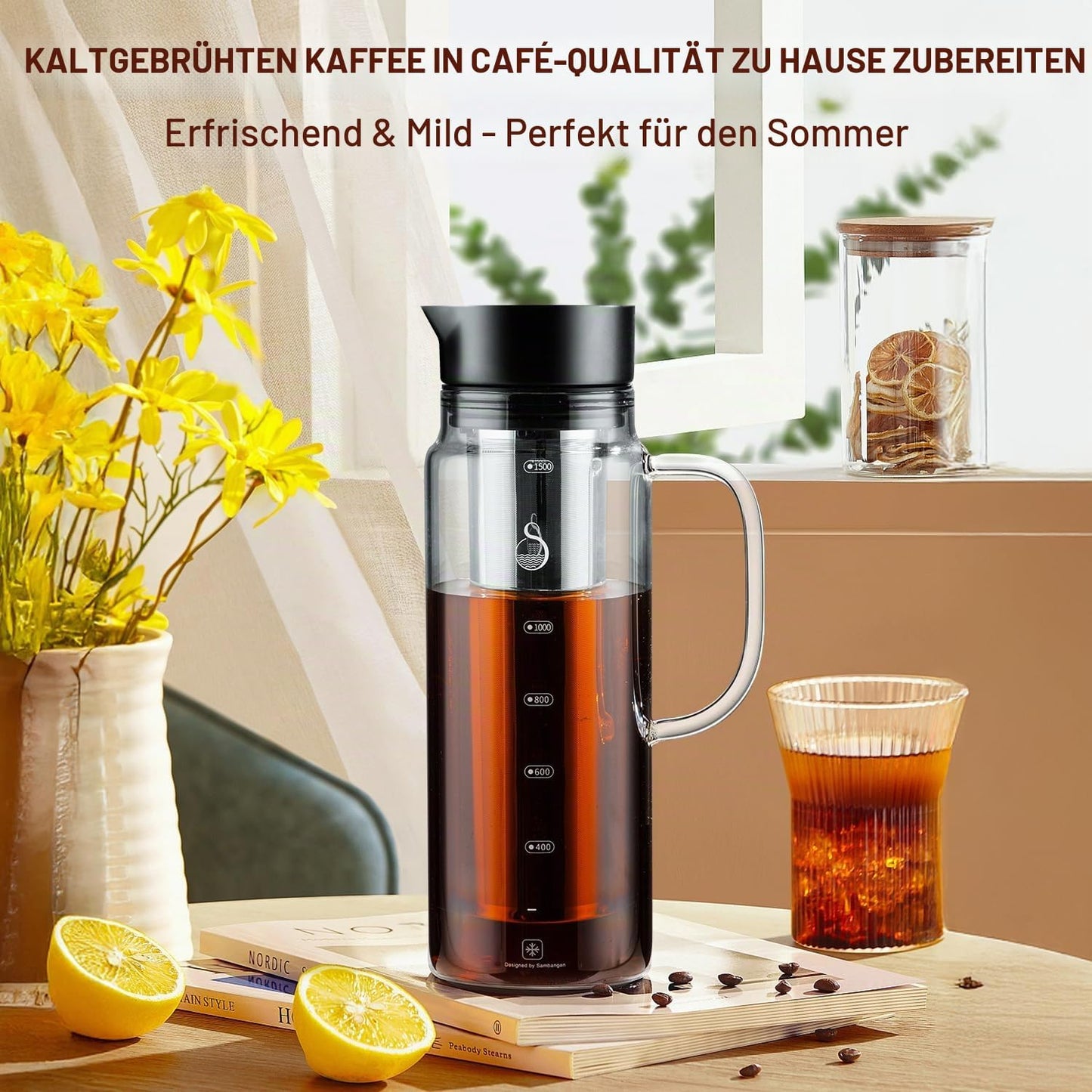 Cold Brew Kaffeebereiter, 1500ml