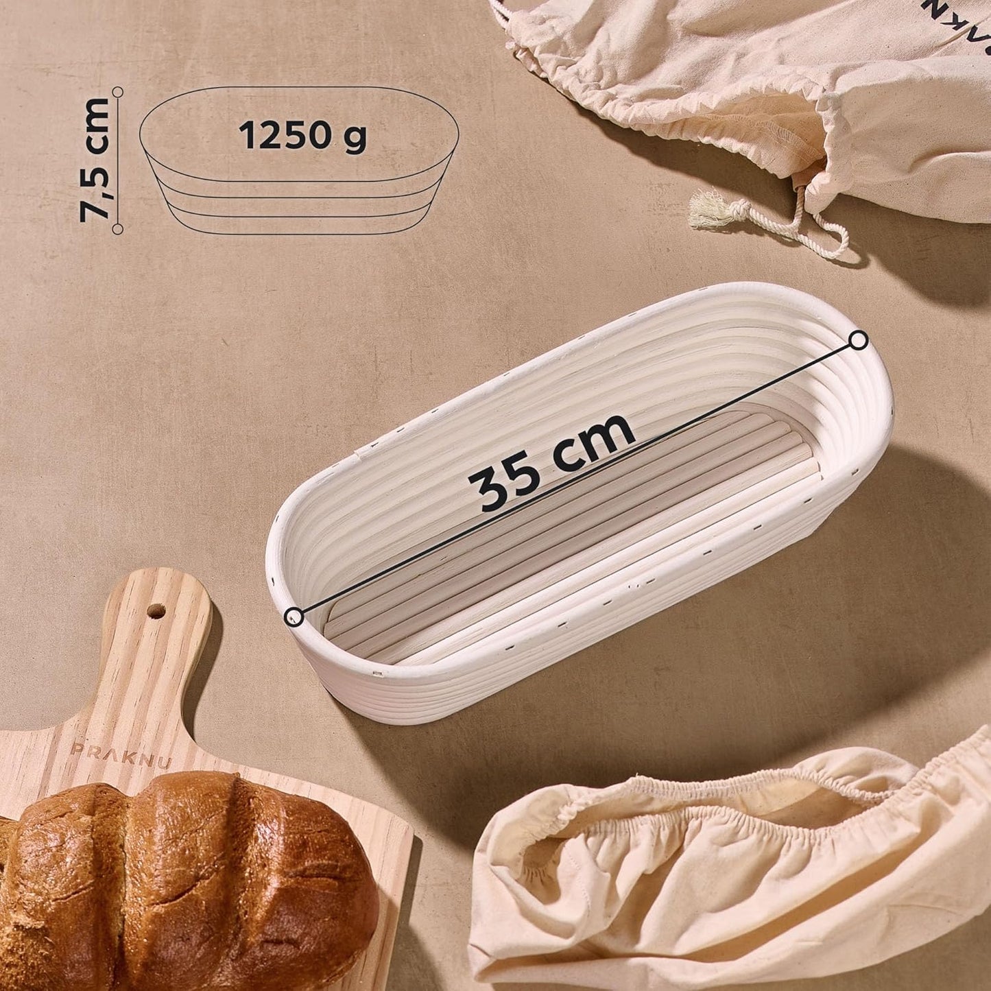 Gärkorb-Set, 35 cm
