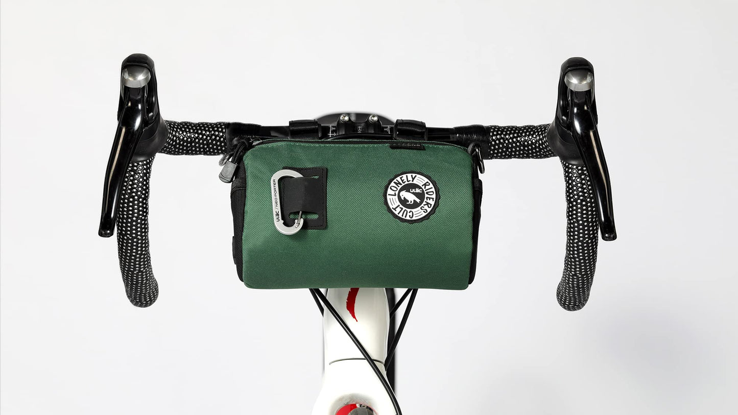 Fahrrad-Lenkertasche, 2,7 L. Grün Schwarz