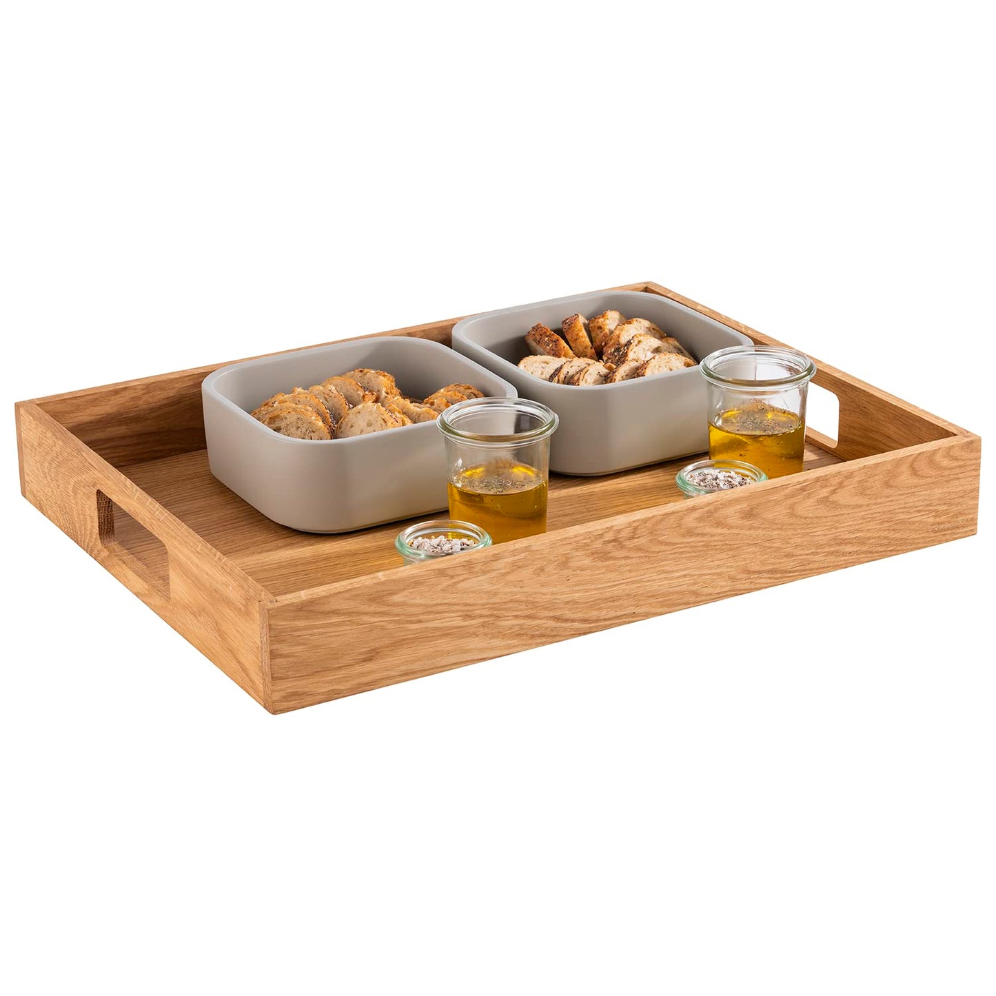Serviertablett aus Eichenholz
