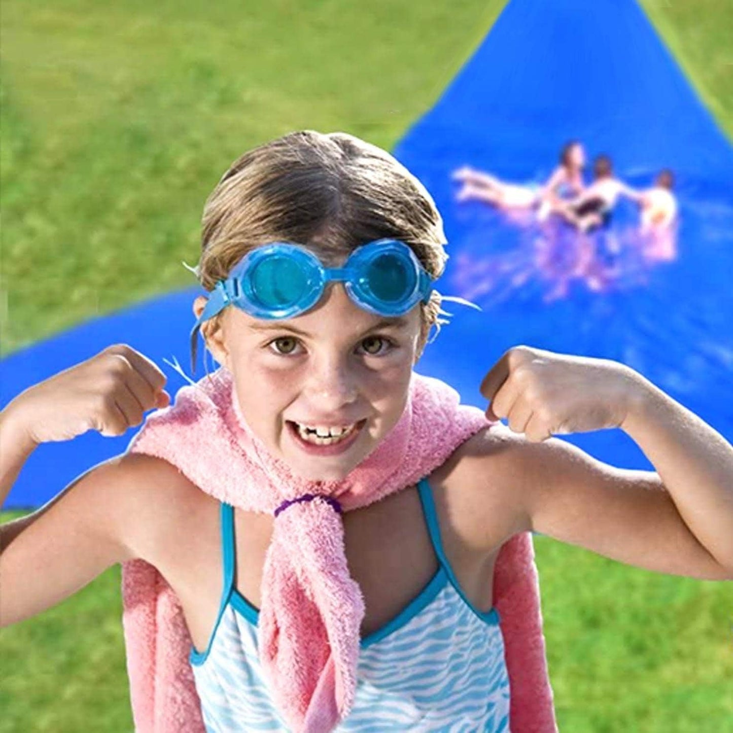 Slip'n Slide Wasserrutschmatte, 3 Matten á 10 m, Blau - 3 Slip'n Slide
