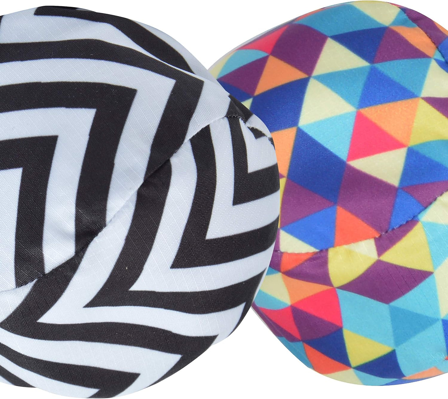 Soft-Boule Set mit Tragetasche, Triangle/Ziczac - Colorful/Black-and-white