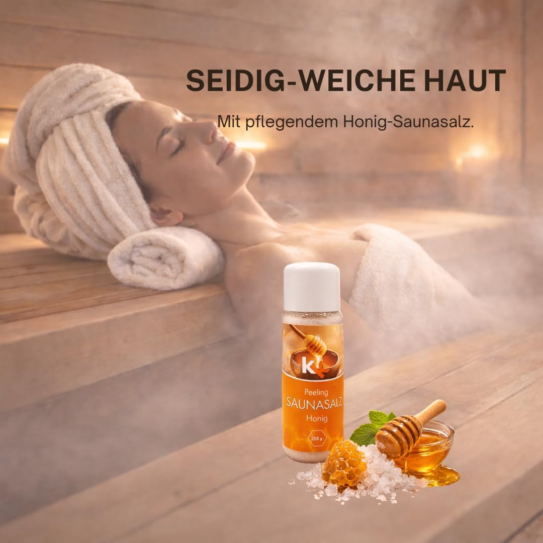 Saunaaufguss-Geschenkset Skandinavien + Honig Saunasalz Peeling, Skandinavien