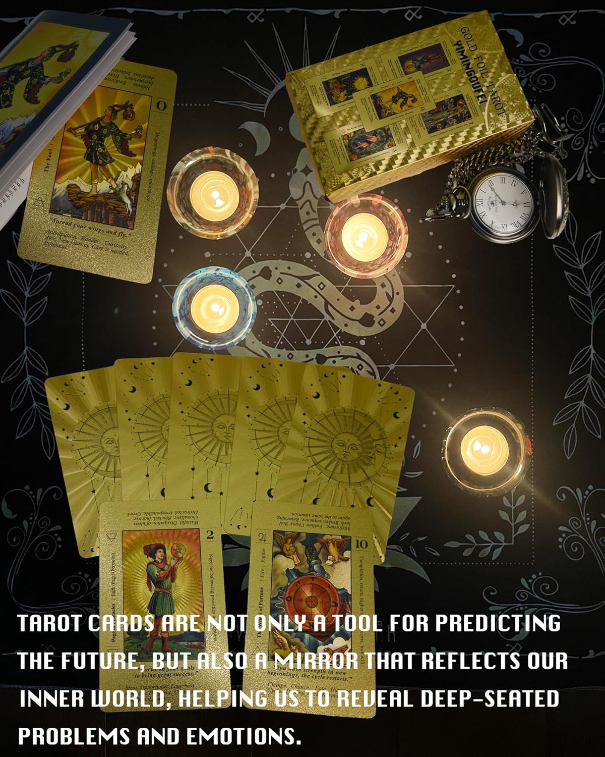 Englisches Waite-Tarot-Deck Sonne, Mond und Sterne, Sonne, Mond und Sterne