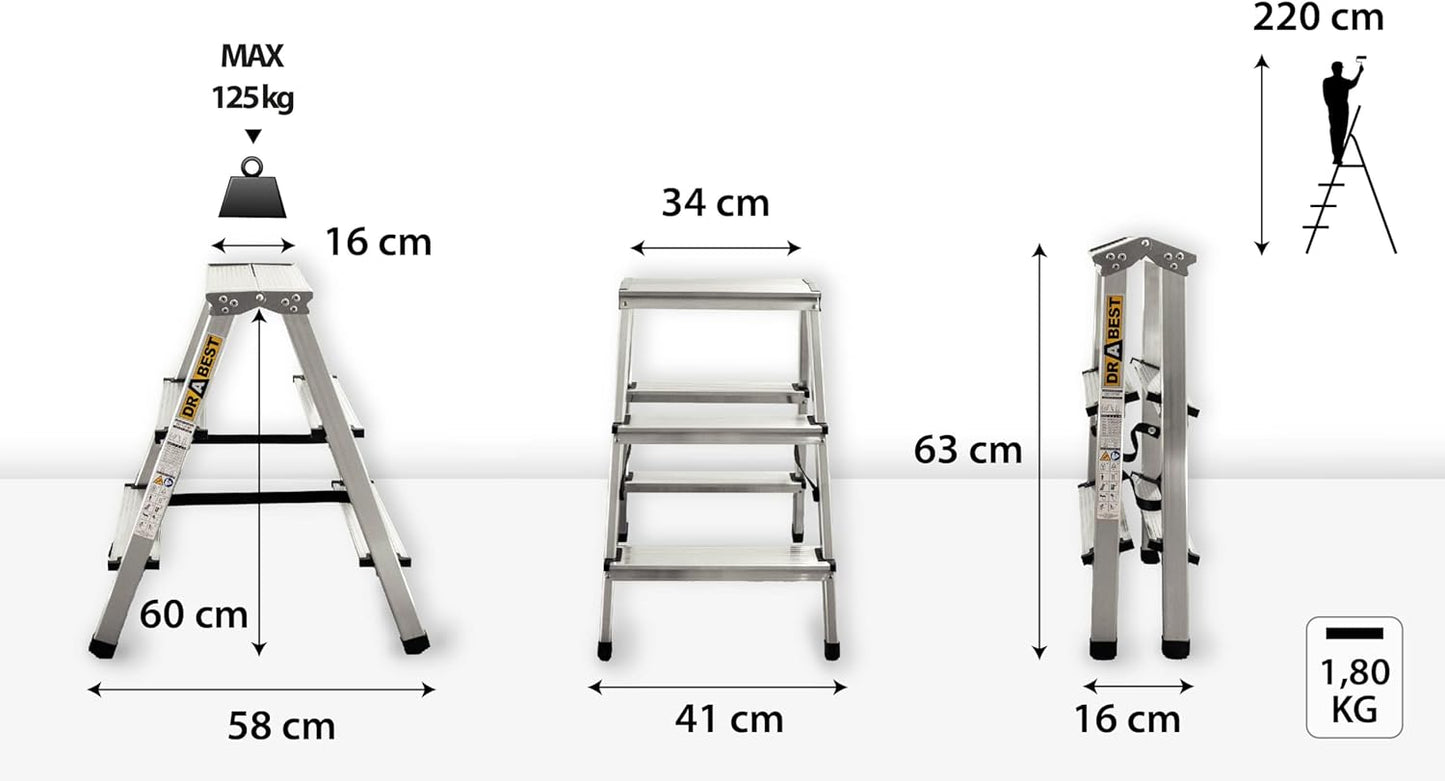 Trittleiter, 2x3 Stufen