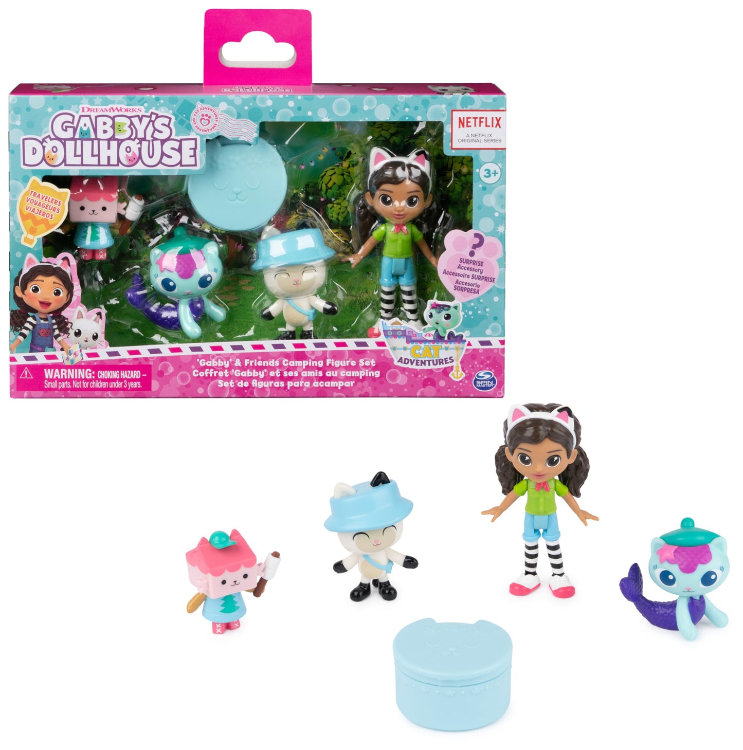 Camping Figuren Set mit Überraschungsbox für Kinder ab 3 Jahren, Camping Figuren Set