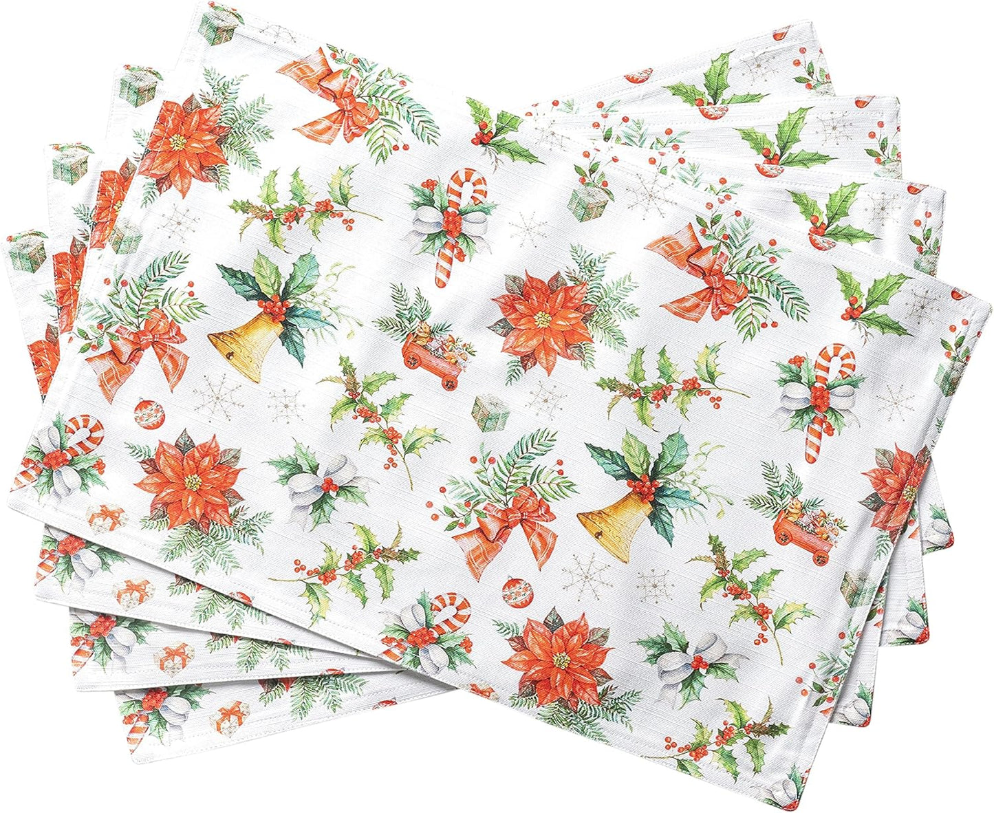 Dekoratives 4er-Tischset mit Weihnachtsmotiven, 02 - Chromo