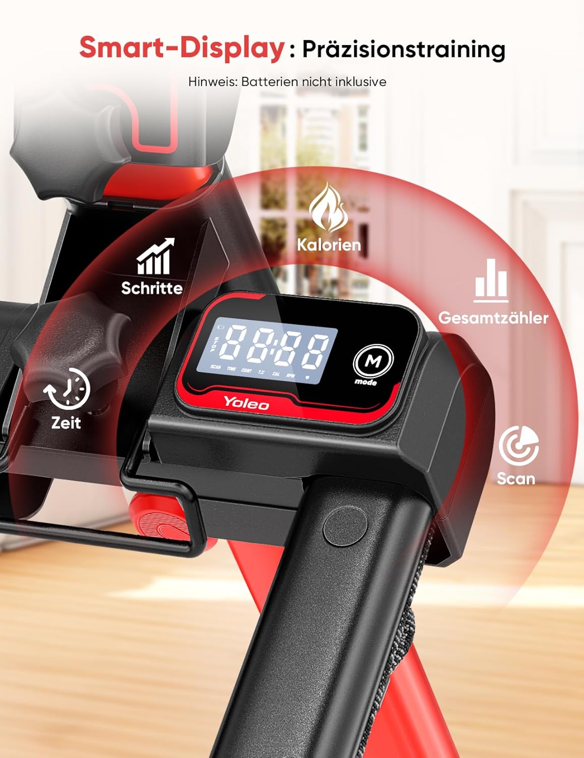 Klappbarer Stepper mit 3 Trainingsmodi & Skisimulation, Einfacher Stepper