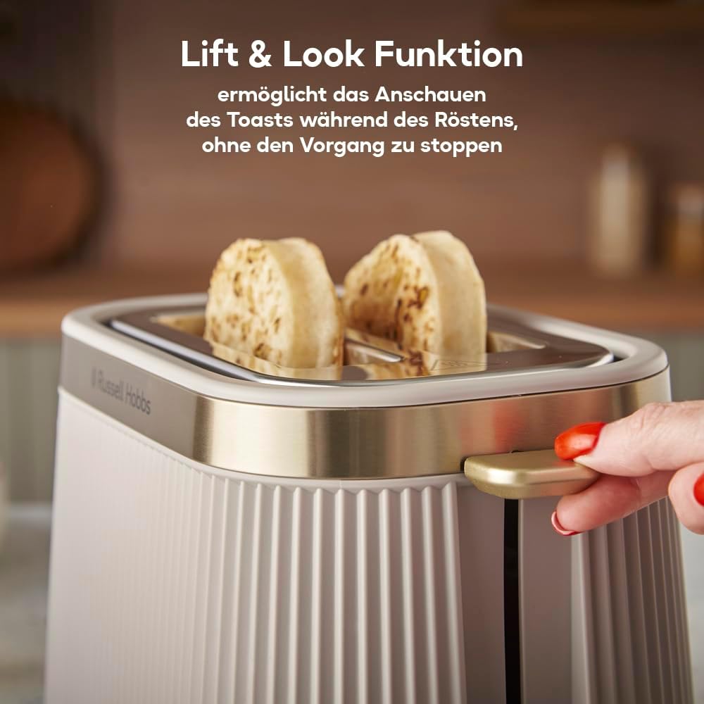 Toaster für 2 Scheiben mit Brötchenaufsatz